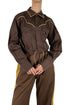 WESTERN COWBOY SHIRT -BROWN-
